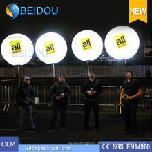 Werbung Ballons PVC Walking Beleuchtung Bälle Aufblasbare Rucksack Ballon